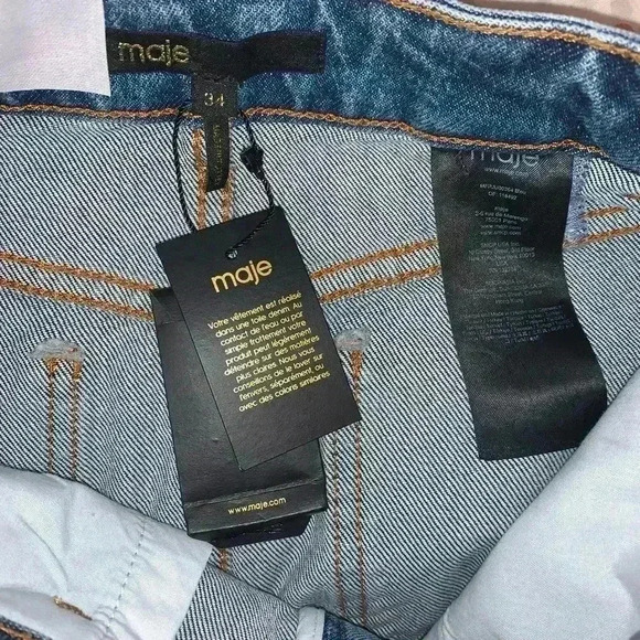 Maje Jianki Embroidered Denim Mini Skirt - Picture 4 of 7